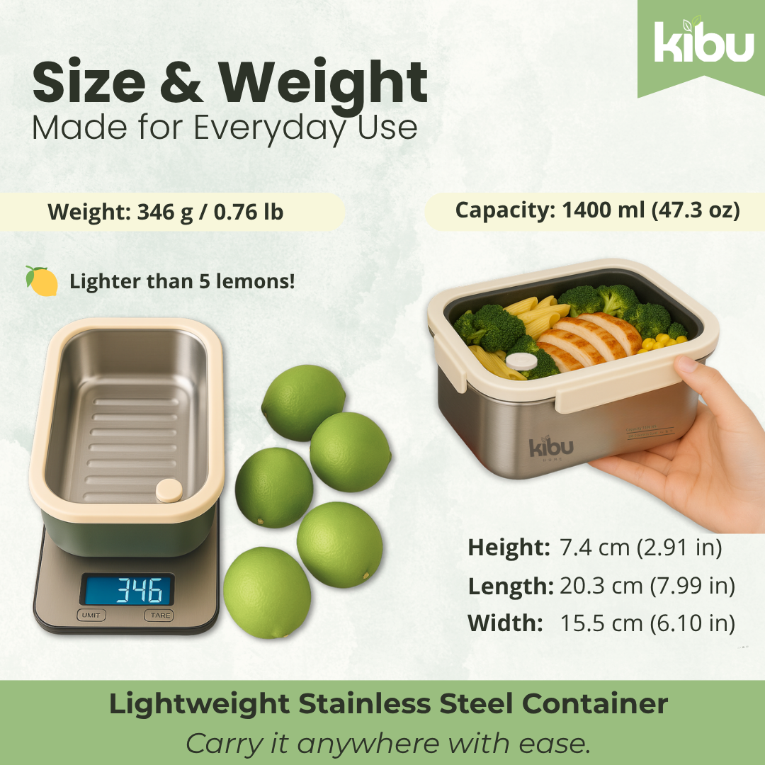 Kibu Home Stainless Steel Lunch Box (1400 ml)