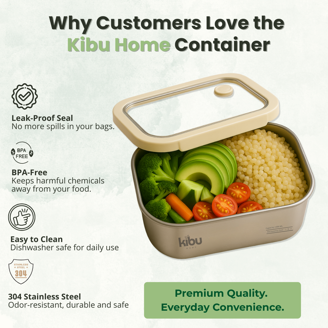 Kibu Home Stainless Steel Lunch Box (1400 ml)