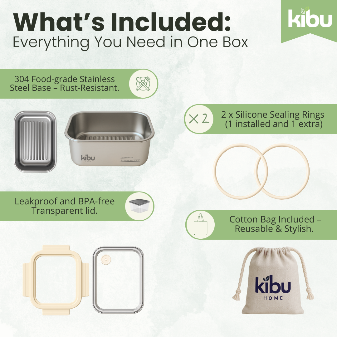 Kibu Home Stainless Steel Lunch Box (1400 ml)