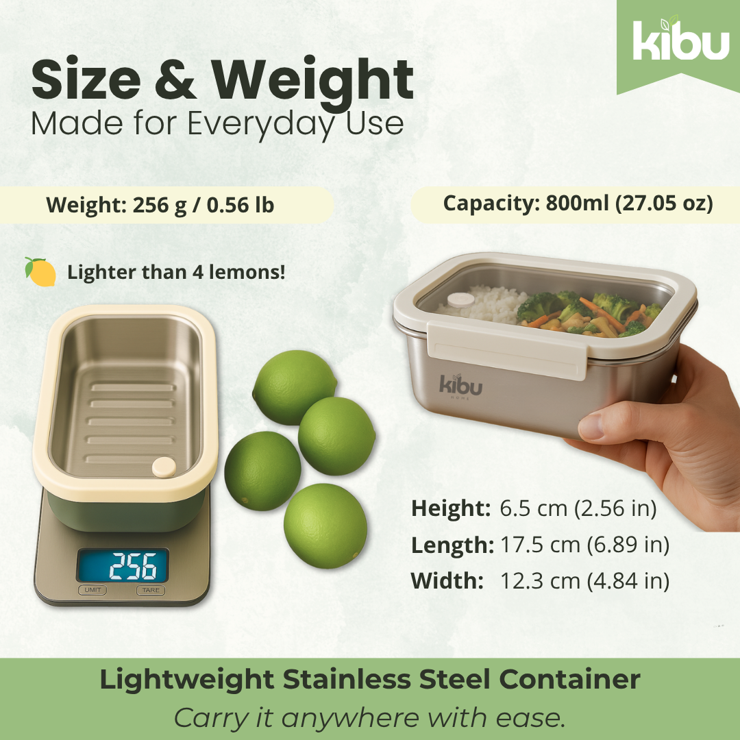Kibu Home Stainless Steel Lunch Box (800 ml)